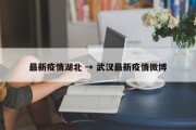 最新疫情湖北 → 武汉最新疫情微博